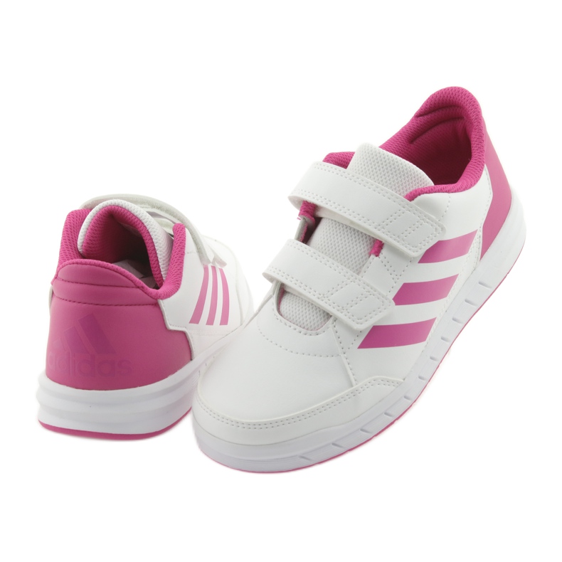 Adidas AltaSport CF K Jr D96828 scarpe bianca rosa 4