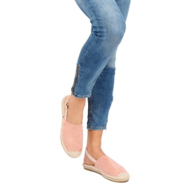 Espadrillas con tacco aperto rosa HH-119 Pink 1