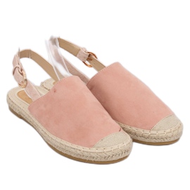 Espadrillas con tacco aperto rosa HH-119 Pink 2