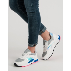 Scarpe sportive casual bianca multicolore 1
