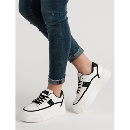 Creepers bianche con glitter bianco 1