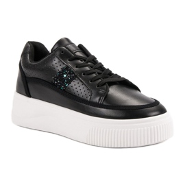 Creepers nere con glitter nero 1