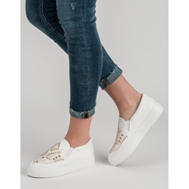 J. Star Slipons Bianchi Con Strass bianco 2
