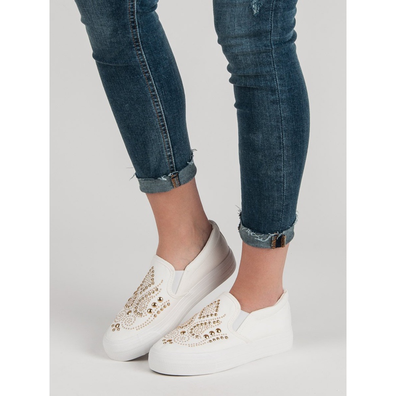 J. Star Slipons Bianchi Con Strass bianca 1