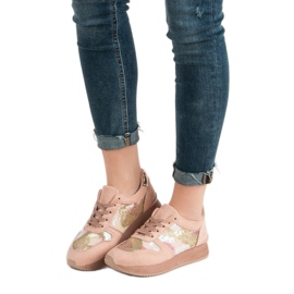 Seastar Scarpe sportive con paillettes rosa 2