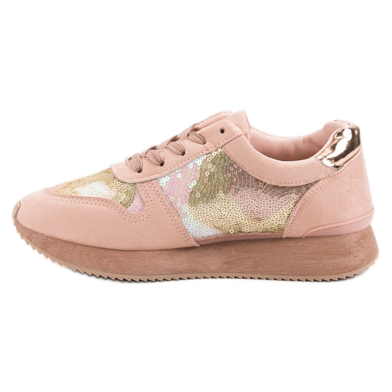 Seastar Scarpe sportive con paillettes rosa 1