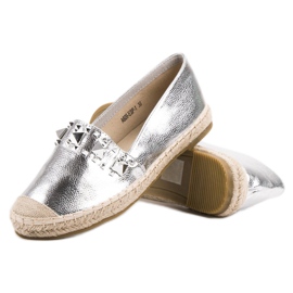 Bestelle Espadrillas Argento Con Borchie grigio 2