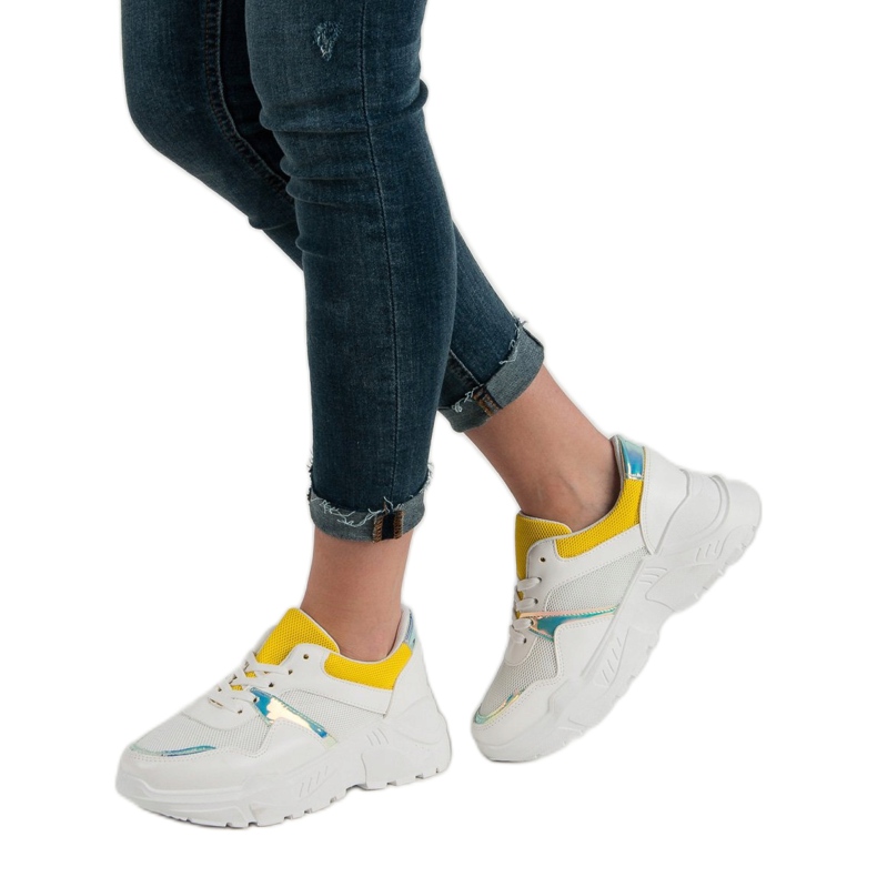 SHELOVET Scarpe da ginnastica comode bianco 1