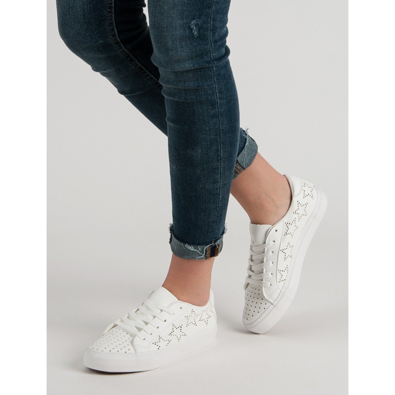 J. Star Sneakers Traforate Con Stelle bianco 1