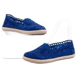 Sweet Shoes Espadrillas di pizzo blu 1