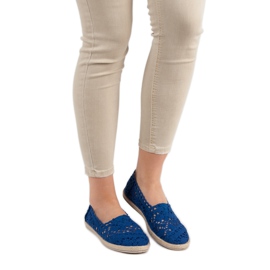 Sweet Shoes Espadrillas di pizzo blu 2