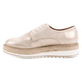 Clowse Espadrillas dorate d'oro 1