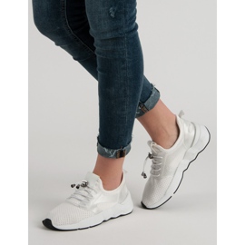 Scarpe sportive con coulisse bianco 1