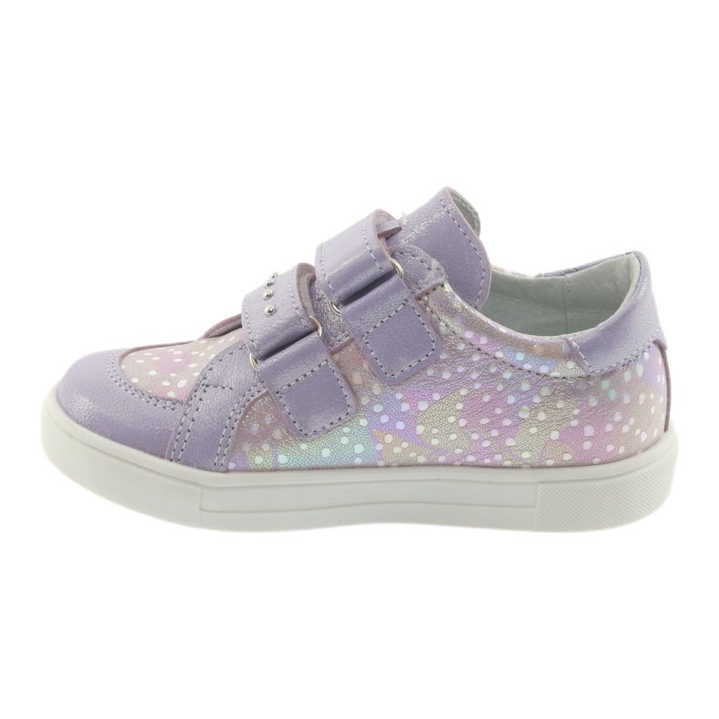 Scarpe con velcro Ren But 3229 viola chiaro grigio giallo 2