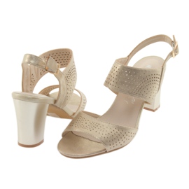 M.Daszyński Daszyńsandali con sottopiede in pelleń giallo 4