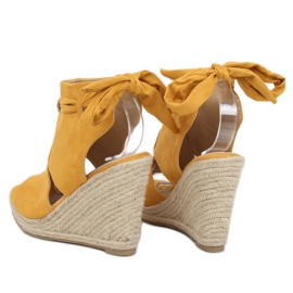 Espadrillas gialle su zeppe gialle LM-023 Giallo 1