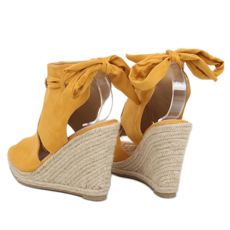 Espadrillas gialle su zeppe gialle LM-023 Giallo 1