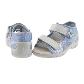 Scarpe per bambini Befado pu 065P122 blu grigio 4