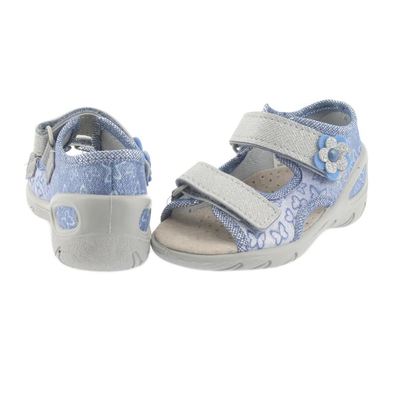 Scarpe per bambini Befado pu 065P122 blu grigio 4