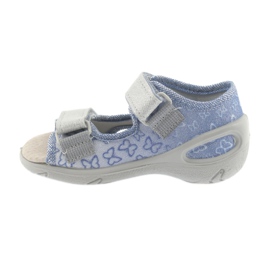 Scarpe per bambini Befado pu 065P122 blu grigio 2
