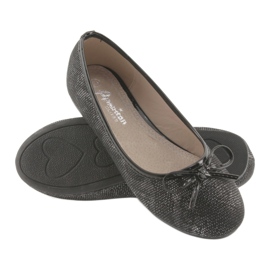American Club Girls 'Ballerinas con un arco Lu17 nero 4