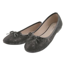American Club Girls 'Ballerinas con un arco Lu17 nero 3