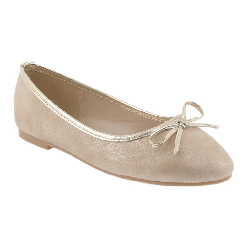 Ballerine per bambina beige American Club LU17 d'oro 1