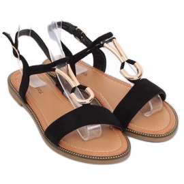 Sandali neri da donna WL024 Black nero 2