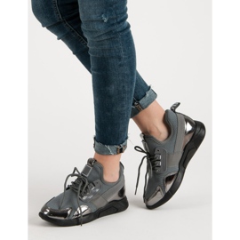 Sneakers senza lacci grigie grigio 1