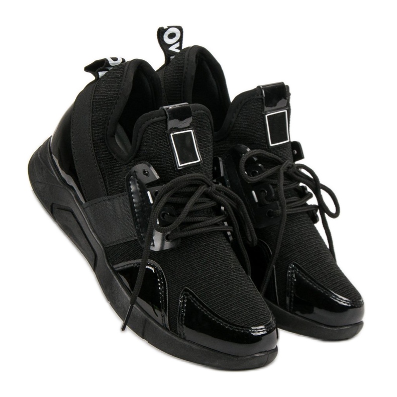 Sneakers senza lacci nere nero 1