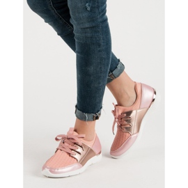Scarpe sportive slip-on rosa 1