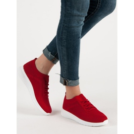Primavera Calzature in tessuto leggero rosso 2