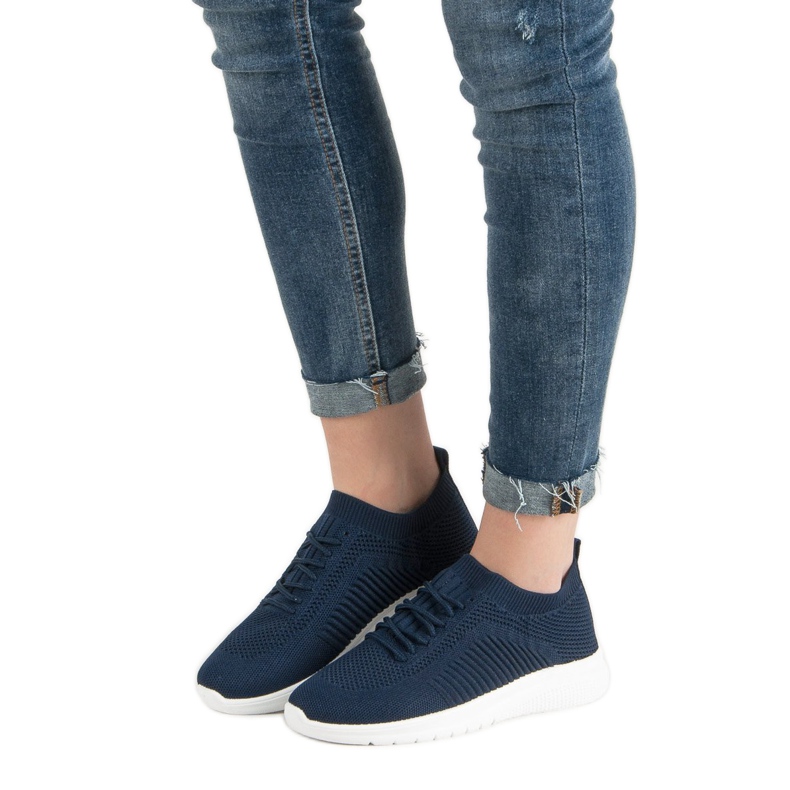Primavera Calzature in tessuto leggero blu 1