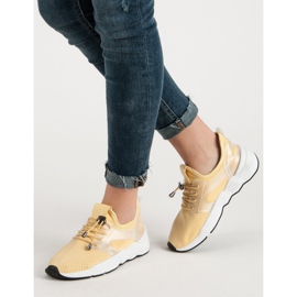 Scarpe sportive con coulisse giallo 1