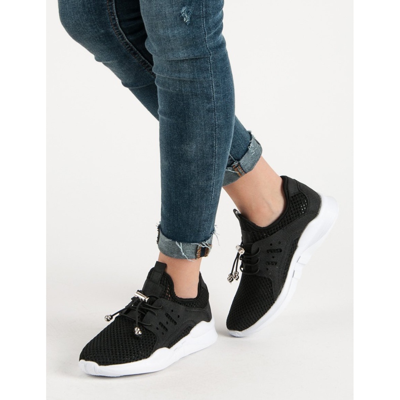 Scarpe sportive traforate nero 2