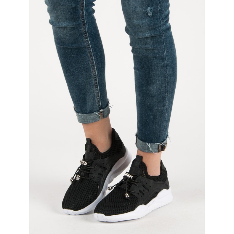 Scarpe sportive traforate nero 1