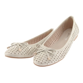 Ballerine da donna American Club LU13 beige chiaro 3