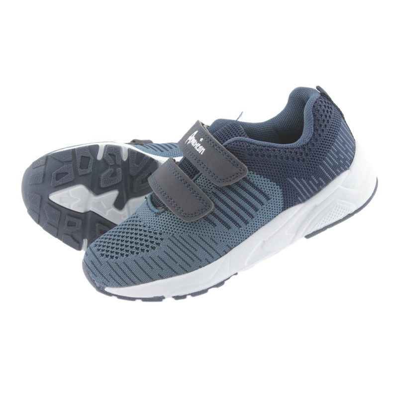 American Club Scarpe sportive americane con velcro blu navy CA05 5