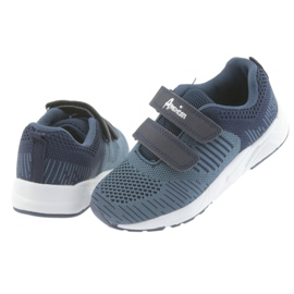 American Club Scarpe sportive americane con velcro blu navy CA05 4