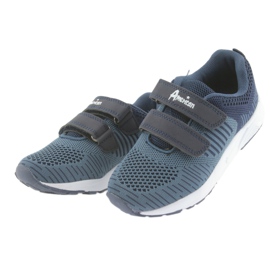 American Club Scarpe sportive americane con velcro blu navy CA05 3