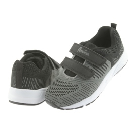 American Club Scarpe sportive americane con velcro CA05 nere nero grigio 4