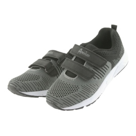 American Club Scarpe sportive americane con velcro CA05 nere nero grigio 3