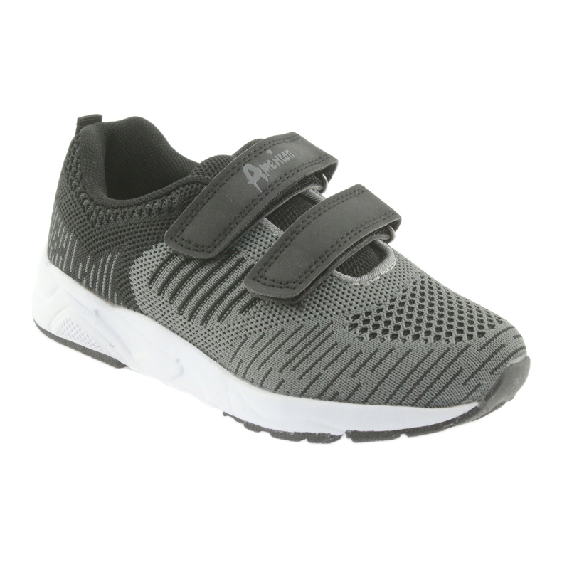 American Club Scarpe sportive americane con velcro CA05 nere nero grigio 1