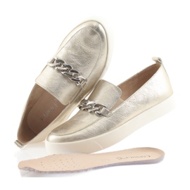 Slip On dorate con catena Caprice 24200 d'oro 5