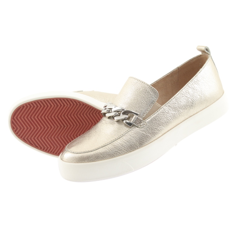 Slip On dorate con catena Caprice 24200 d'oro 4