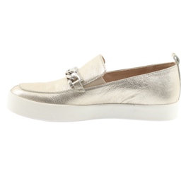 Slip On dorate con catena Caprice 24200 d'oro 2