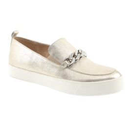 Slip On dorate con catena Caprice 24200 d'oro 1