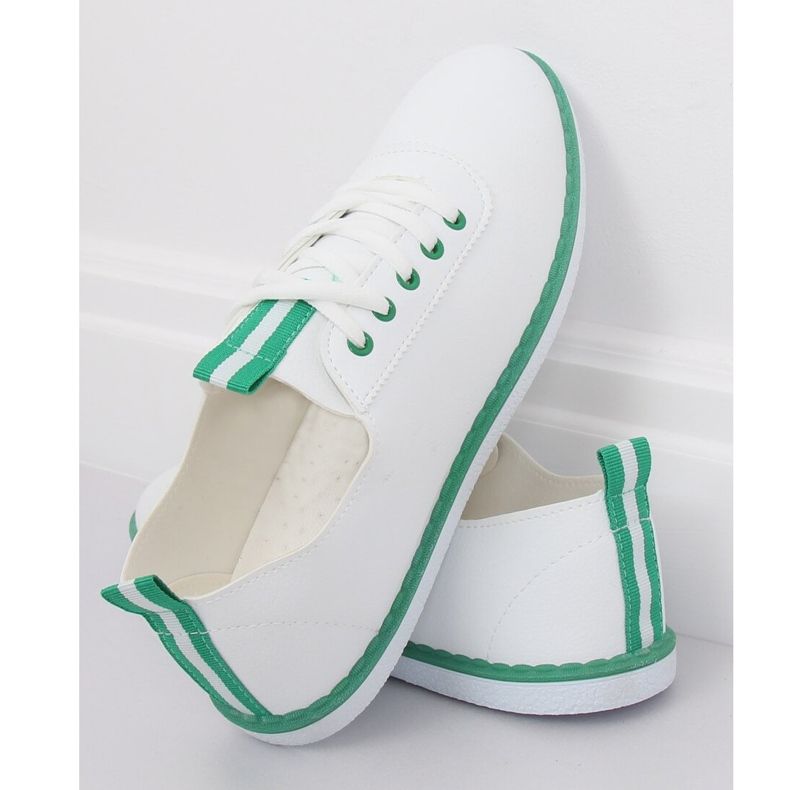 Sneakers da donna bianche e verdi XJ-2918 Green bianca 2