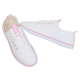 Sneakers da donna bianche e rosa XJ-2918 Pink bianca 3
