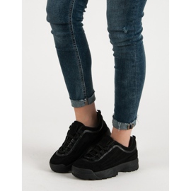 Sneakers in pelle scamosciata nera nero 1